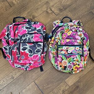 Vera Bradley Pink and Multicolor Floral Backpacks